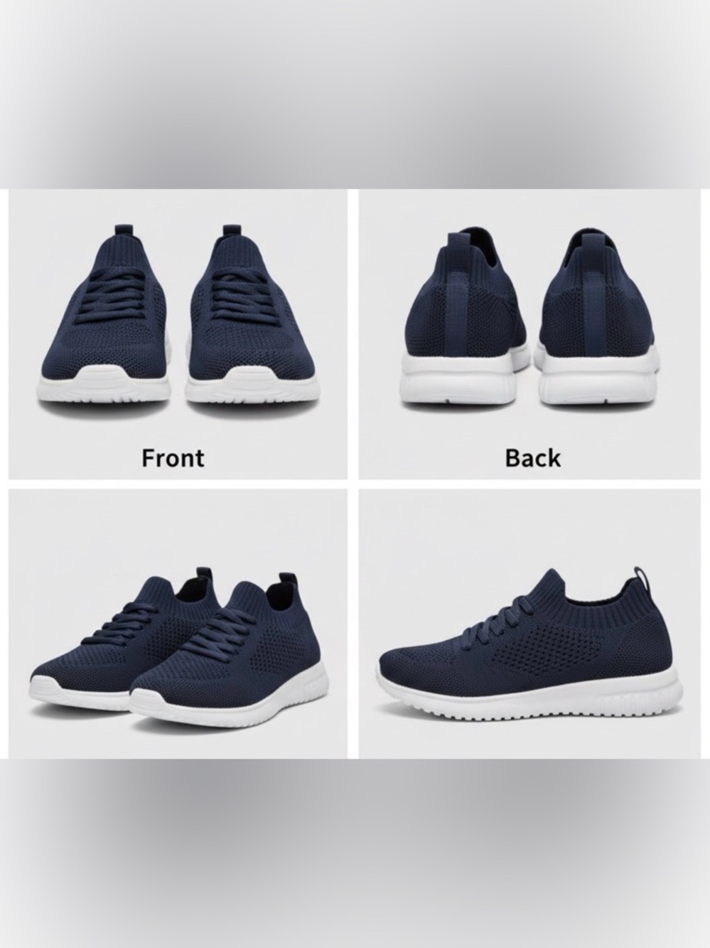 Breifola Women’s Size 6 Lightweight Knit Sneakers - Navy/White - NWT